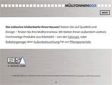 Tablet Screenshot of muelltonnenbox.com